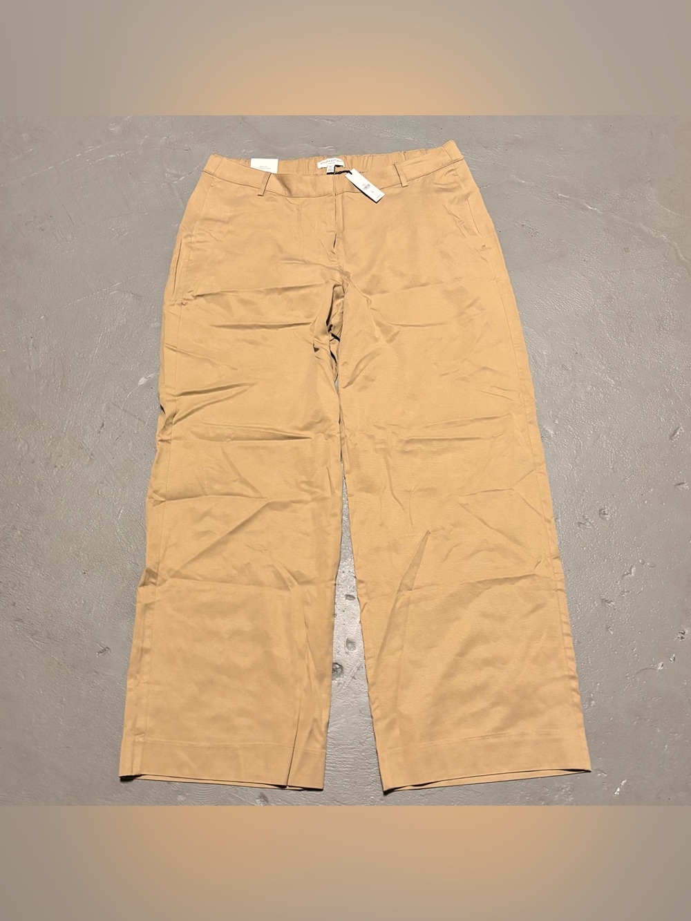 Banana Republic Everyday Wide Leg Pant Mid Rise Khaki Womens XL Tall